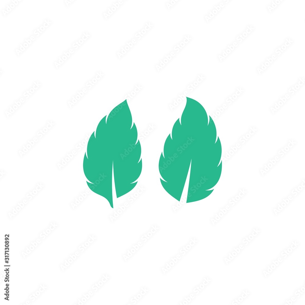 Mint leaf vector icon illustration Mint leaf vector icon illustration