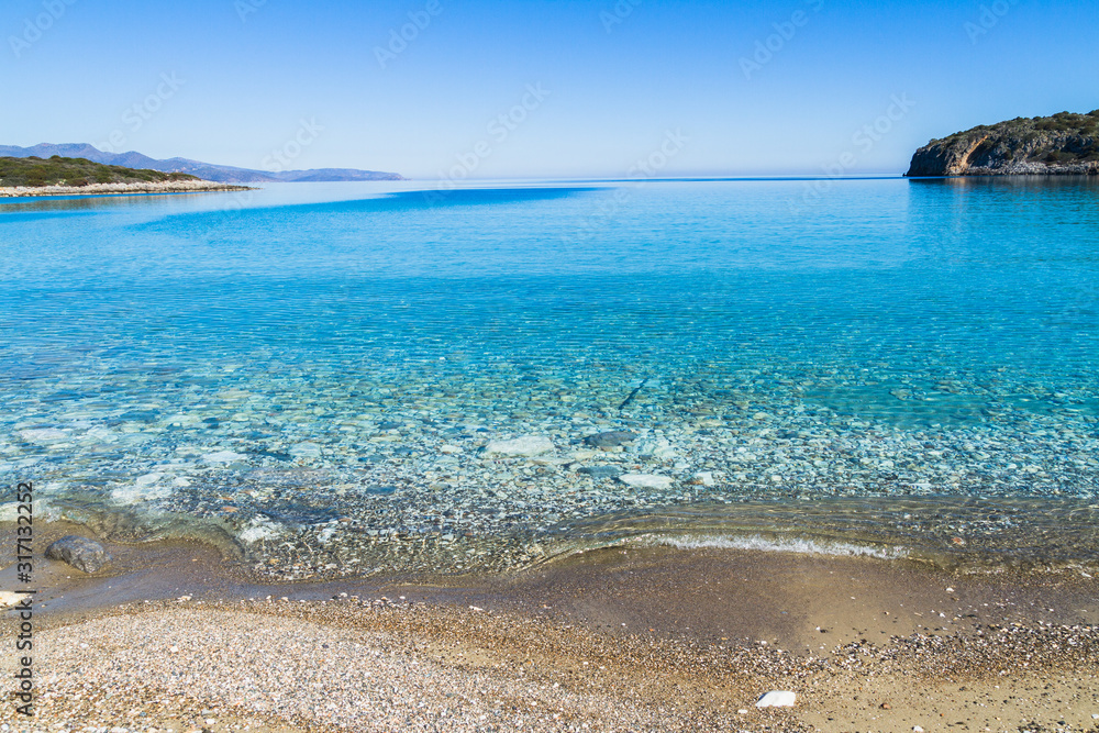 Beautiful idyllic turquoise waters shoreline