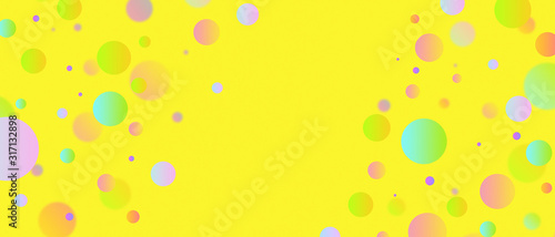 Colorful bubbles background with copy space