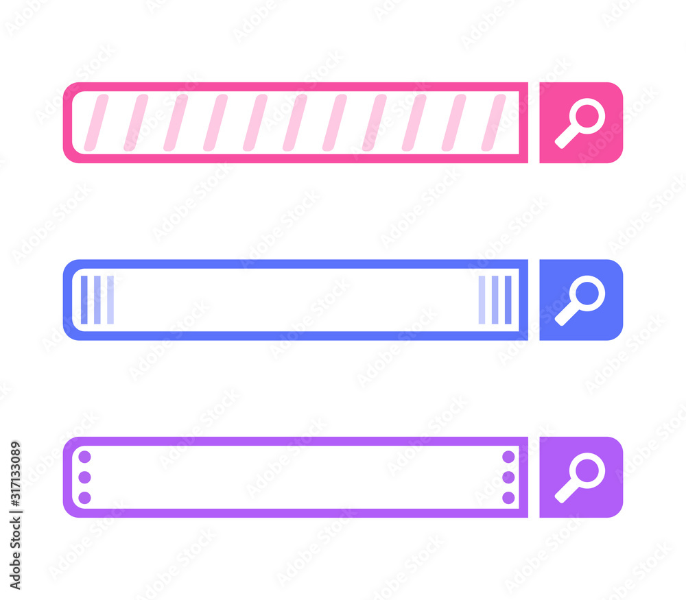 Search bars collection vector illustration Search bars collection vector illustration