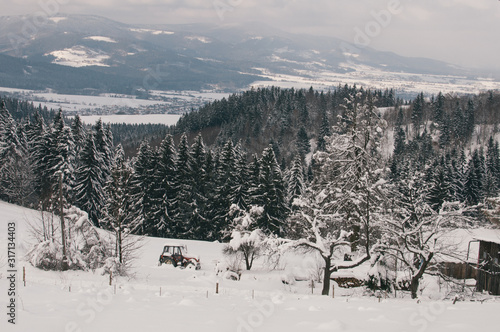 Skitouring in Beskydy mountains photo