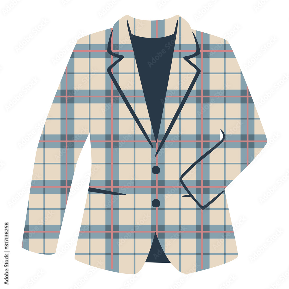 衣類のイラスト チェック柄のカジュアルなジャケット Stock Vector Adobe Stock 衣類のイラスト チェック柄のカジュアルなジャケット Stock Vector Adobe Stock