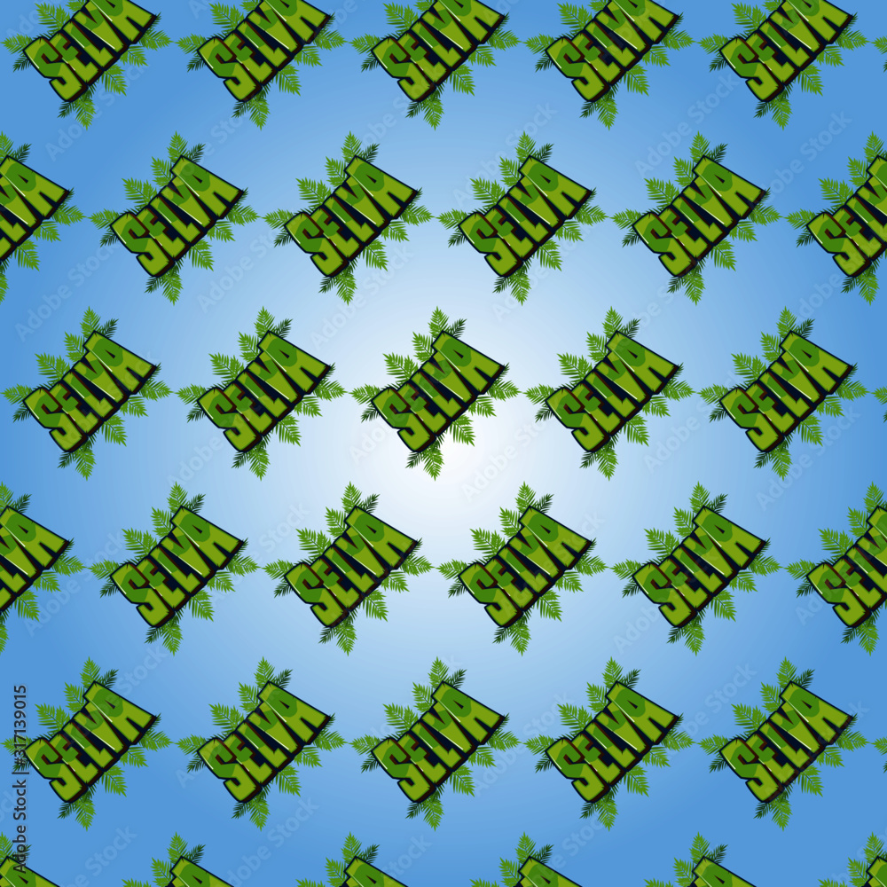 Patrón de texto de  efecto selva