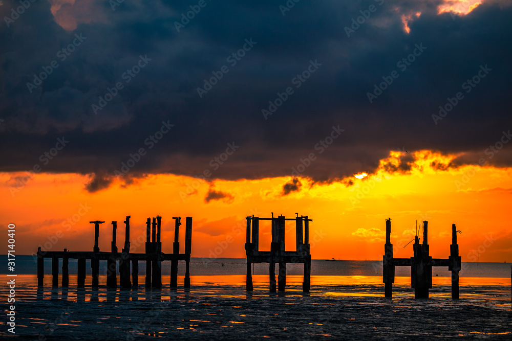 The abstract wallpaper of the blurred nature of the colorful multicolored sky by the large lake, with the golden yellow sky from the light that hits the morning sun. The abstract wallpaper of the blurred nature of the colorful multicolored sky by the large lake, with the golden yellow sky from the light that hits the morning sun.