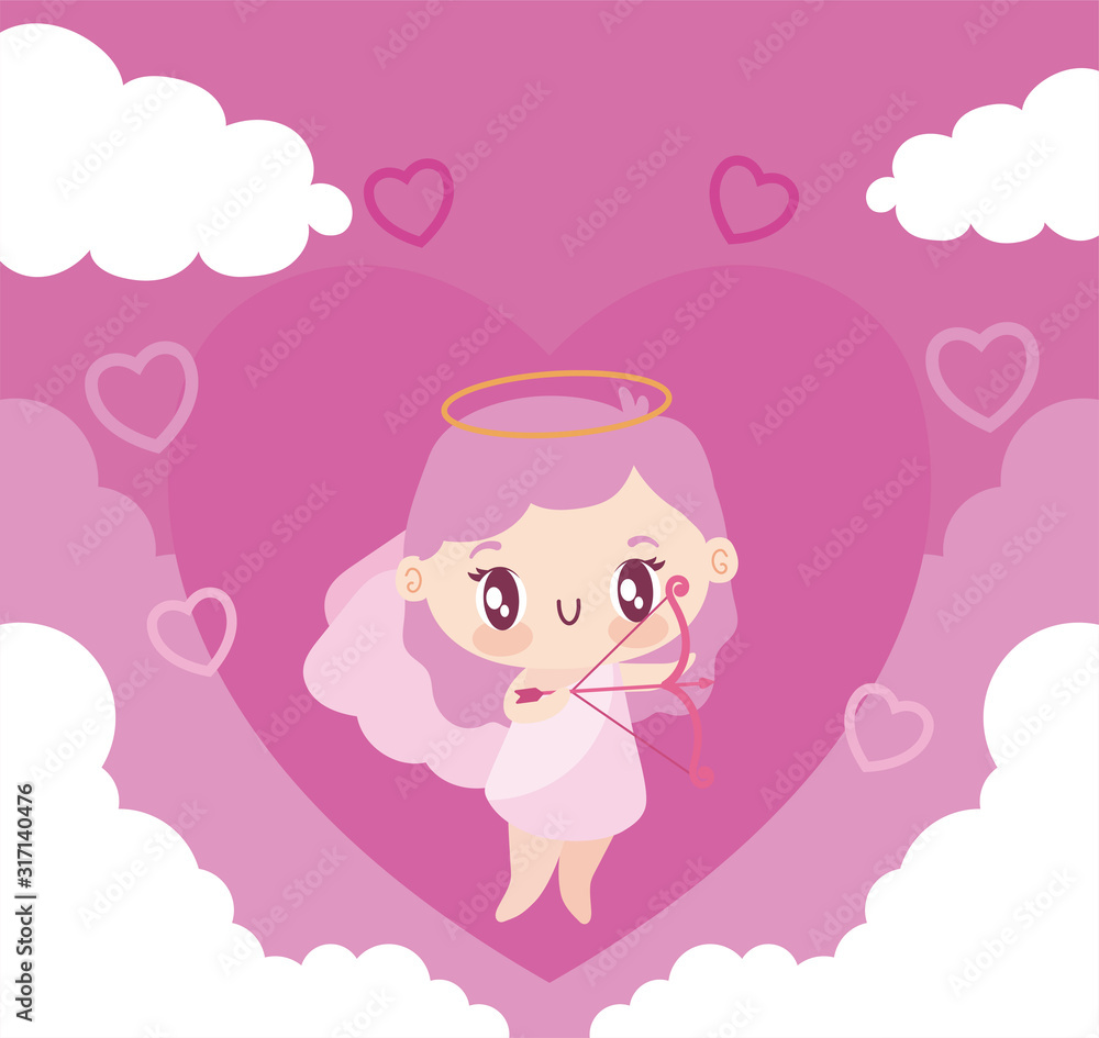 Love cupid cartoon vector design