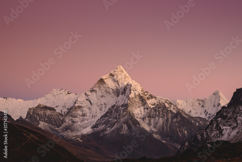 Canvas Print Pink Mountain