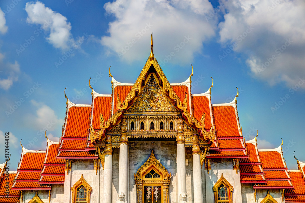 The Marble Temple Wat Benchamabopit Dusitvanaram in Bangkok, Thailand