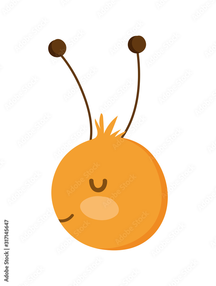 Obraz premium bee face insect farm animal cartoon background