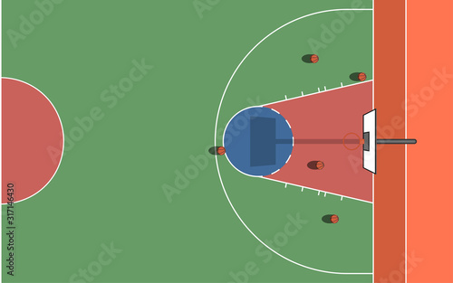 outdoor basketball court	