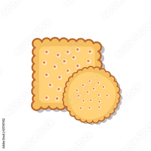 Vector cookies biscuits isolated on white background