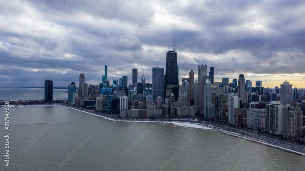 Chicago Cityscape Aerial Hyper Lapse Chicago Cityscape Aerial Hyper Lapse