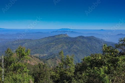 Beautiful landscape views of mountains and trees