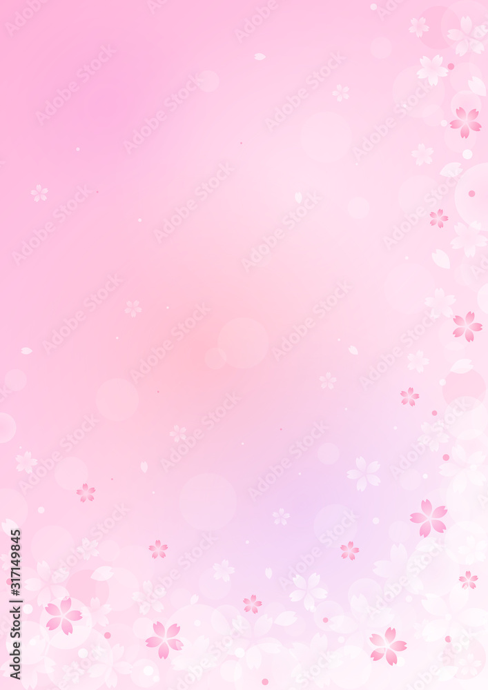 Background image of cherry blossom illustration