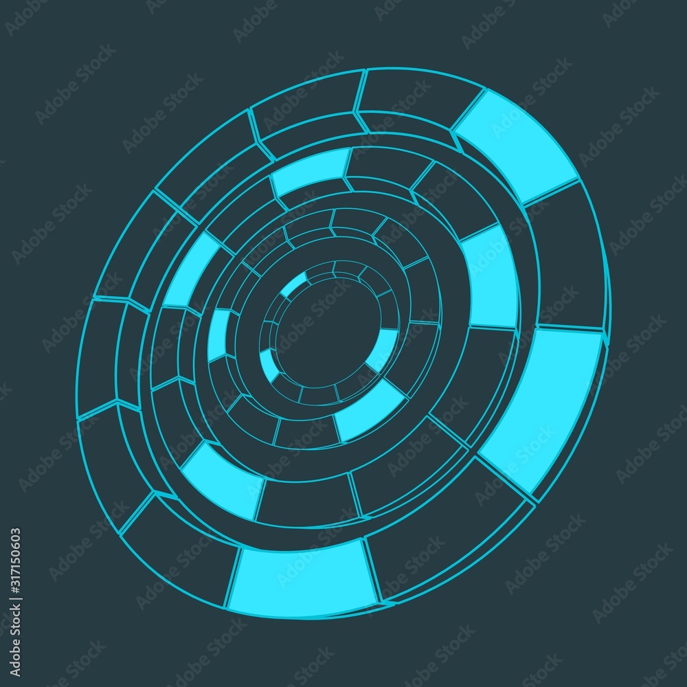 Wheel business chart 3D icon. Isometric style Wheel business chart 3D icon. Isometric style