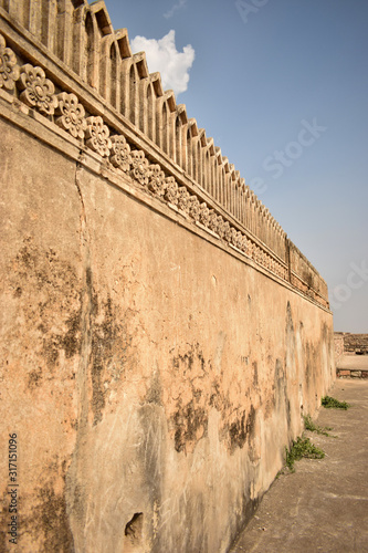  Old Ancient Antique Historical Ruined Architecture of Golconda Fort Walls