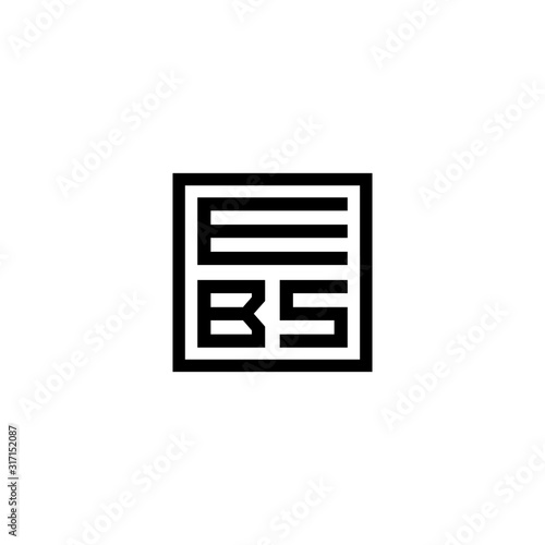 Letter EBS initial logo design simple