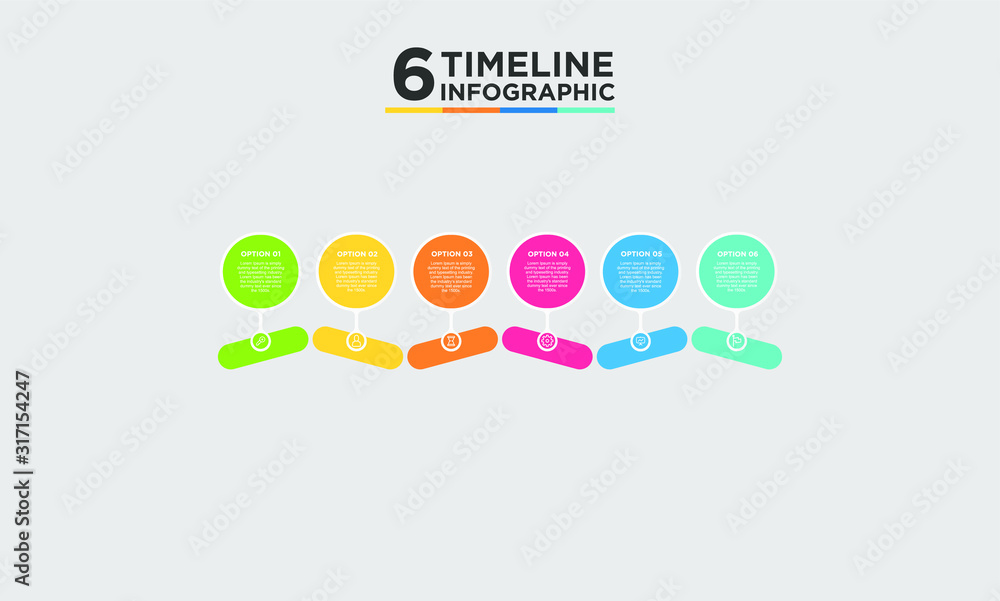 6 step timeline infographic element. Business concept with three options and number, steps or processes. data visualization. Vector illustration. 6 step timeline infographic element. Business concept with three options and number, steps or processes. data visualization. Vector illustration.