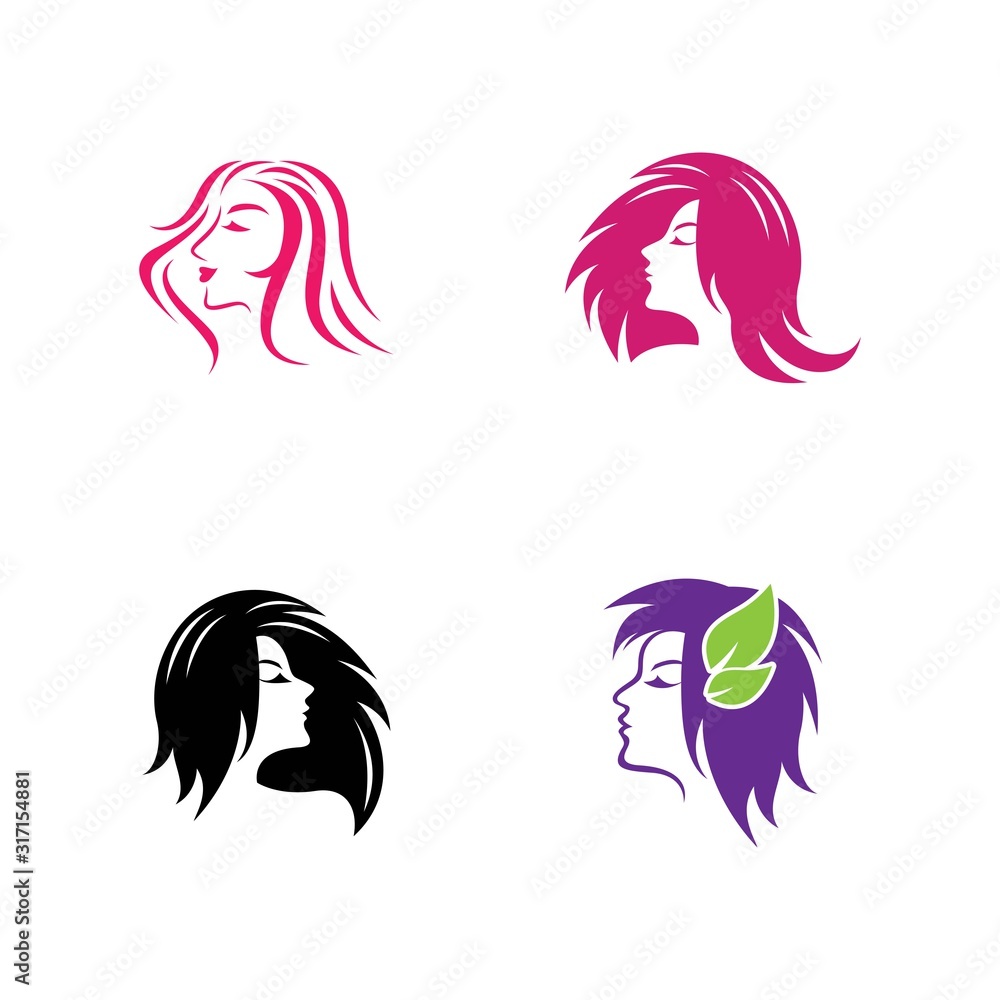 Hair salon logo vector icon Hair salon logo vector icon