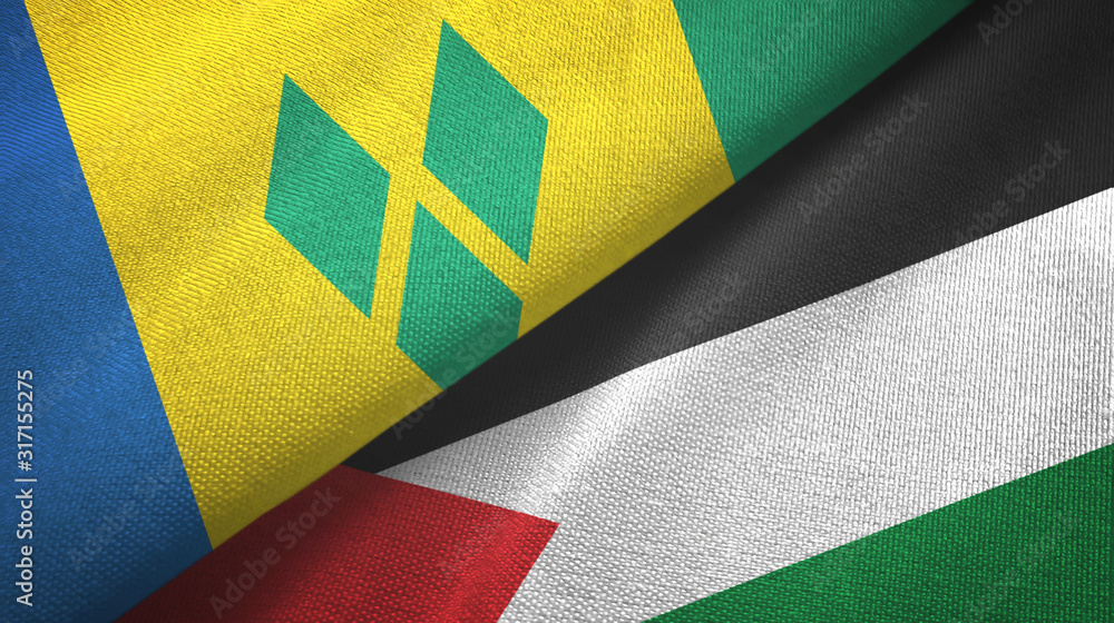 Saint Vincent and the Grenadines and Palestine two flags