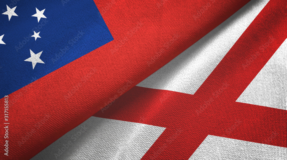 Samoa and Northern Ireland two flags textile cloth, fabric texture Samoa and Northern Ireland two flags textile cloth, fabric texture