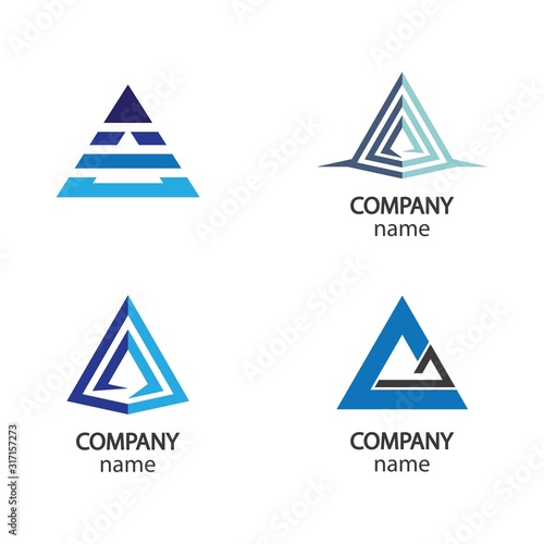 Pyramid logo vector icon