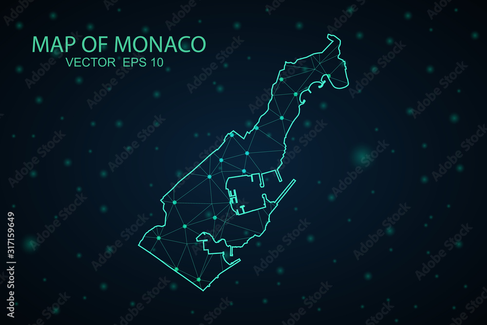 Monaco map. Vector illustration eps 10. Monaco map. Vector illustration eps 10.