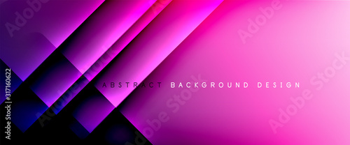 Schilderij op canvas Trendy simple fluid color gradient abstract background with dynamic straight shadow line effect
