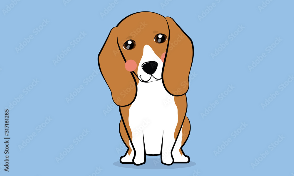 beagle dogs cartoon vector beagle dogs cartoon vector