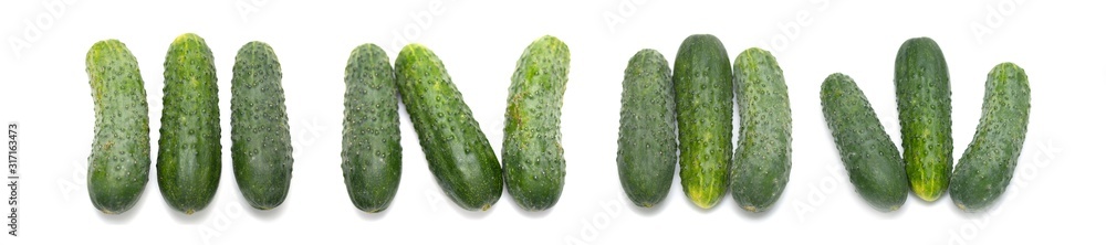 green cucumber isolated on white background green cucumber isolated on white background
