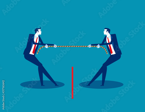 Local business competition. Concept business competitive vector illustration, Conflict