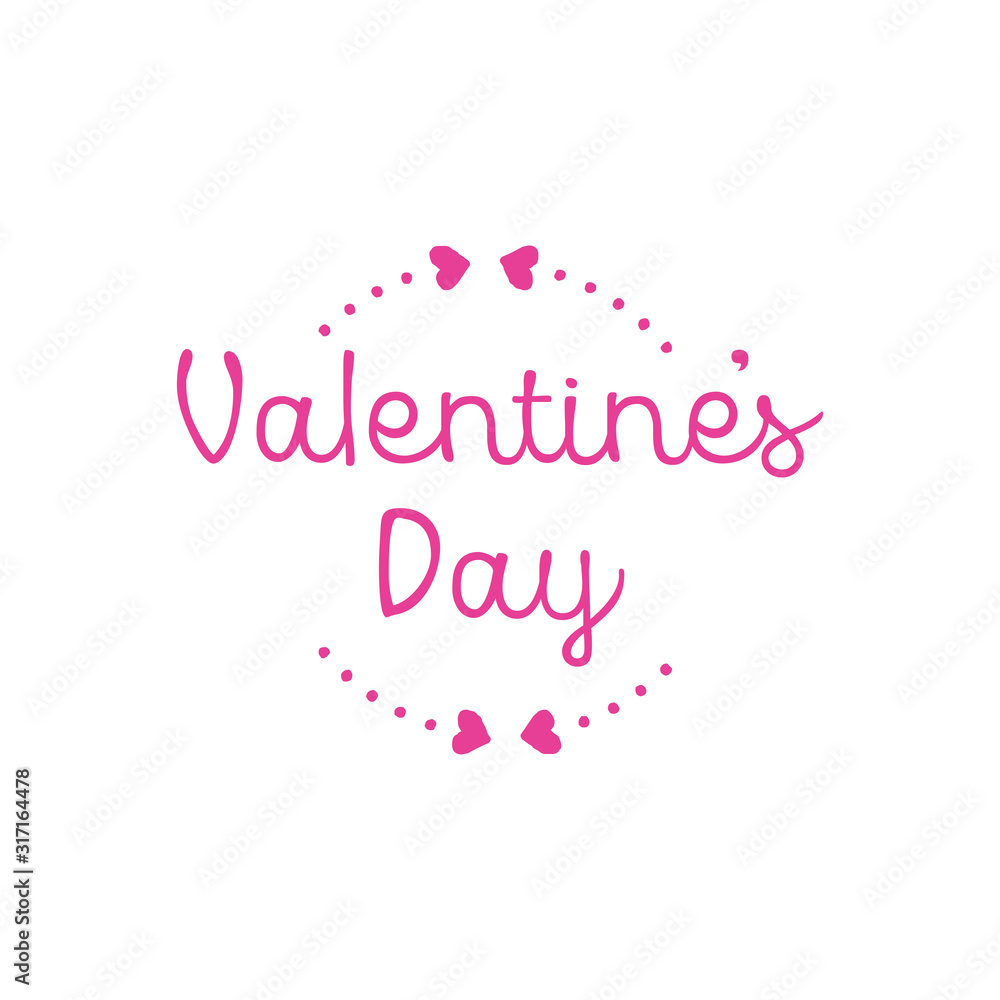 Valentines day background with heart pattern and typography of happy valentines day text . Vector illustration. Wallpaper, invitation, posters, brochure,