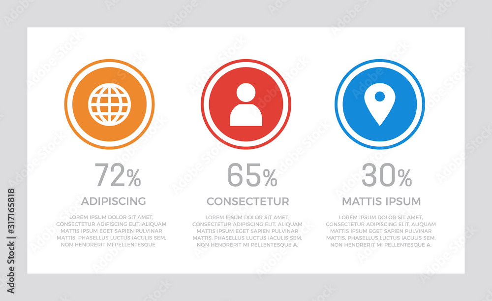 Set of orange and red, blue elements for infographic presentation slides with charts, graphs, steps, circles, number options. Set of orange and red, blue elements for infographic presentation slides with charts, graphs, steps, circles, number options.