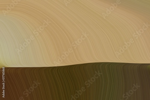 abstract clean and fluid lines and waves canvas design with dark khaki, chocolate and pastel brown colors. art for sale. good wallpaper or canvas design