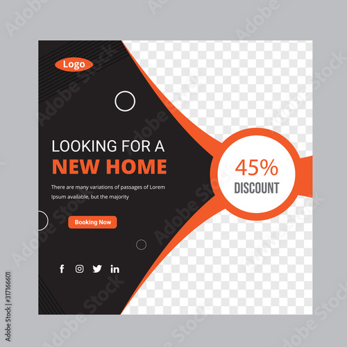 Social media post web banner and instagram story