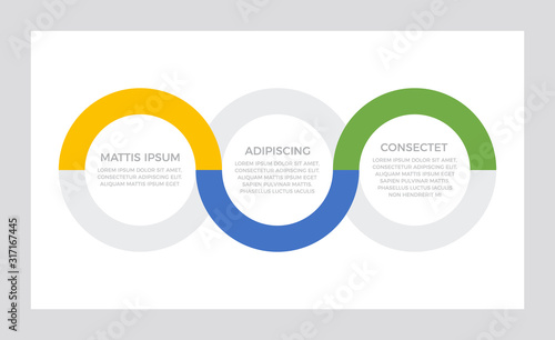 Set of green and blue, yellow elements for infographic presentation slides with charts, graphs, steps, timeline, circles, number options.