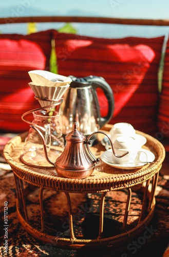 Drift coffee Equipment in the morning