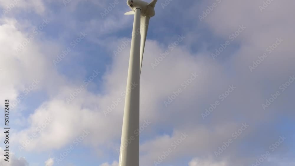 eolic turbine wind renewable energy farm on top of mountain 4k eolic turbine wind renewable energy farm on top of mountain 4k