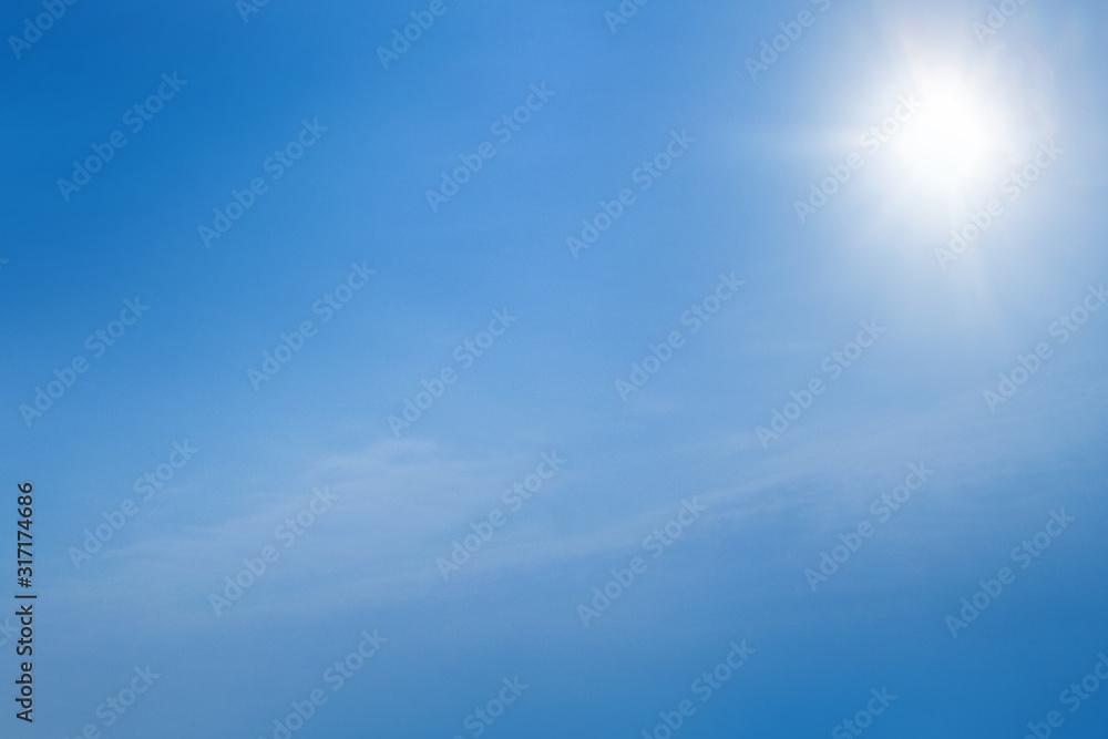 Shining sun at sky Shining sun at sky