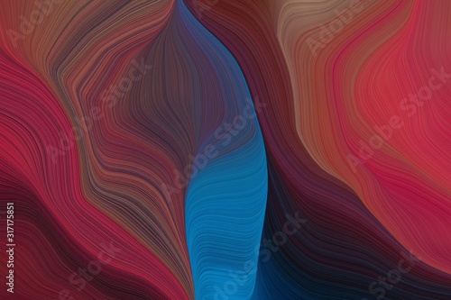abstract artistic lines and waves background with old mauve, strong blue and very dark blue colors. art for sale. can be used as texture, background or wallpaper