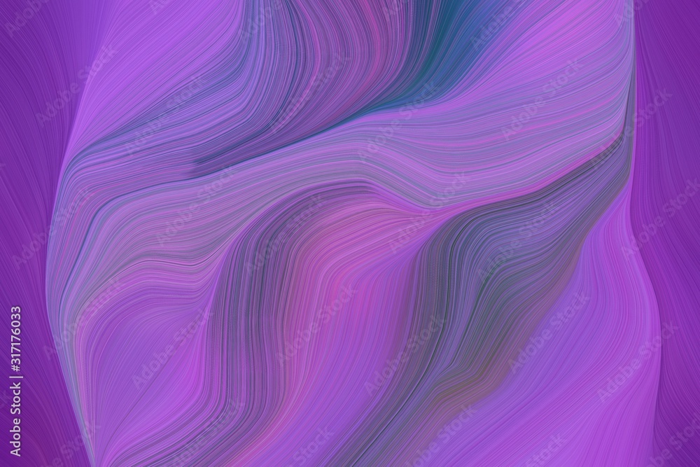 Obraz premium abstract artistic lines and waves background with moderate violet, dark slate blue and dim gray colors. art for sale. good wallpaper or canvas design