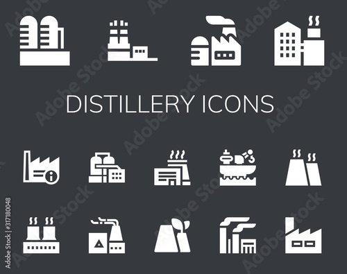 distillery icon set