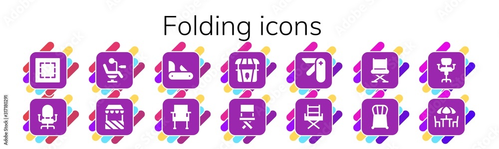 Modern Simple Set of folding Vector filled Icons Modern Simple Set of folding Vector filled Icons