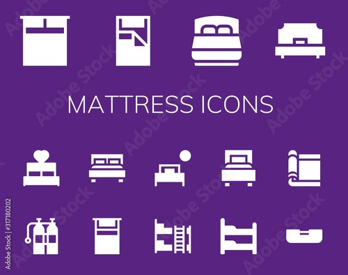mattress icon set