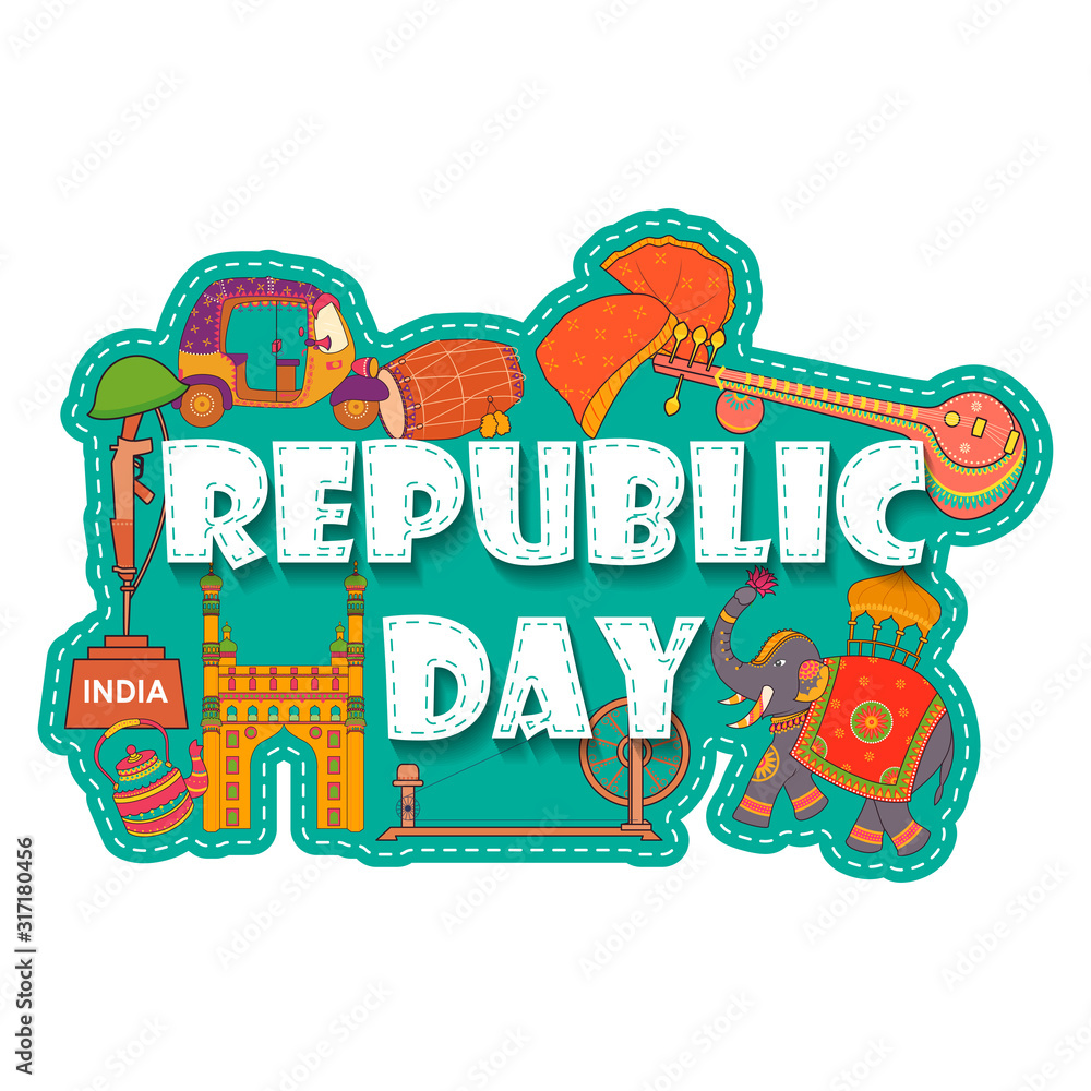 Sale Promotion Advertisement banner for 26th January, Happy Republic Day of India in vector background
