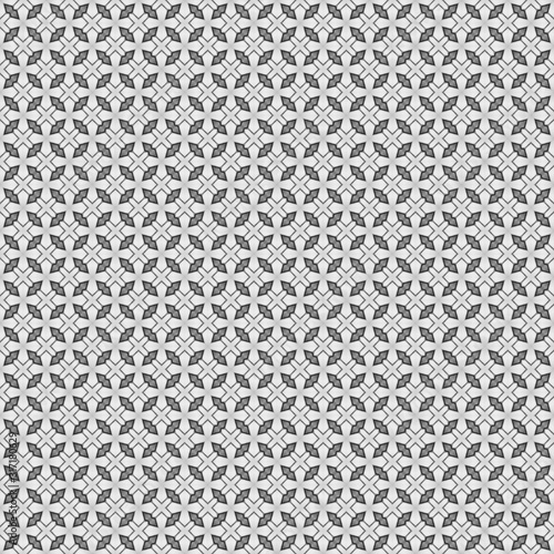 Obraz na płótnie Illustration Black and white with repeated geometric shapes covering the background