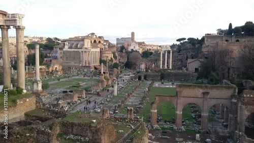 view of the city of rome italy