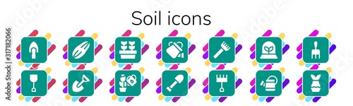 soil icon set