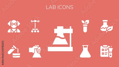 lab icon set