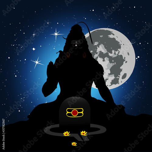 illustration Of Happy Maha Shivaratri Hindu Festival