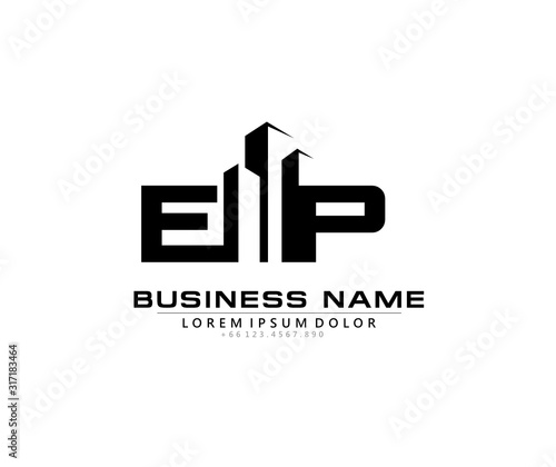 E P EP Initial building logo concept